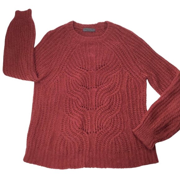 Elsananda Sweater Alpaca Blend Italy Italian Open Knit Size Medium Pullover Soft - Picture 7 of 10